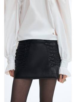 H&M - Women Black Braided-Detail Skirt