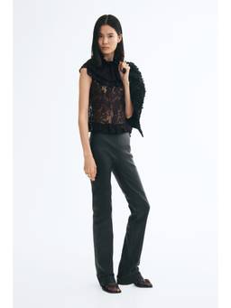 H&M - Women Black Frill-Trimmed Lace Top