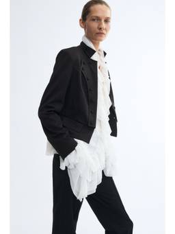 H&M - Women Black Cropped Jacket
