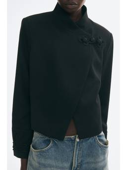 H&M - Women Black Short Rope-Detail Jacket