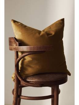 H&M - Yellow Cotton Velvet Cushion Cover