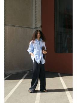 H&M - Women Blue Oxford shirt