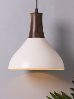 Homesake - Nate Metal Wood Pendant Light Antique Pyramid