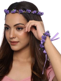 Yellow Chimes - Women Set of 2 Hair Vine with Bracelet