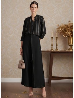 Pink Fort - Silk Blend Black Co-ord Set