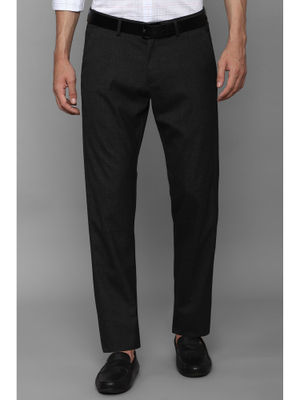 Buy Allen Solly Men Black Slim Fit Solid Casual Trouser Online