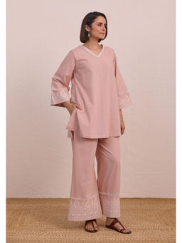 Tara-C-Tara - Light Pink Embroidered Co-Ord Set