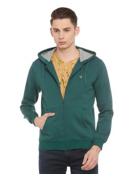 Allen Solly - Men Solid Green Sweatshirt