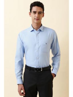 Allen Solly - Men Light Blue Solid Full Sleeves Formal Shirt