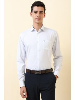 Allen Solly - Men Light Blue Printed Full Sleeves Formal Shirt