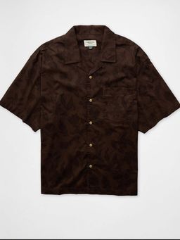 American Eagle - Men Brown Floral Printed Shirt