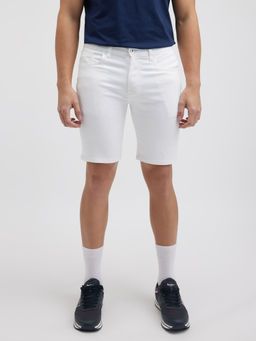 Pepe Jeans - Men White Mid Rise Regular Shorts