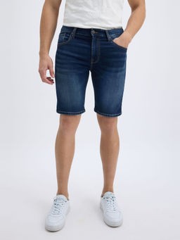 Pepe Jeans - Men Blue Mid Rise Regular Shorts