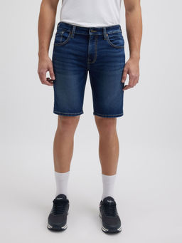Pepe Jeans - Men Blue Mid Rise Regular Shorts