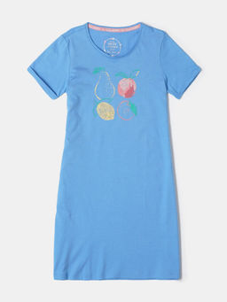 Jockey Juniors - RG09 Girls Super Combed Cotton Graphic Printed Dress - Marina