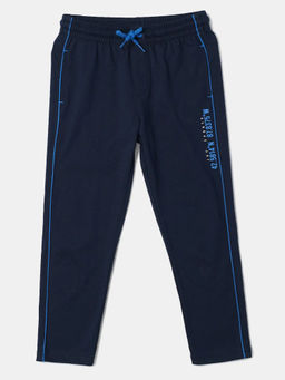 Jockey Juniors - AB10 Boys Super Combed Cotton Rich Graphic Printed Joggers - Navy
