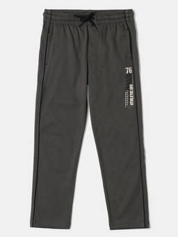 Jockey Juniors - AB13 Boys Super Combed Cotton Rich Printed Trackpants - Deep Olive