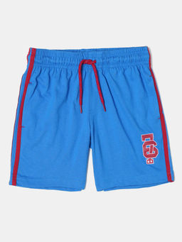Jockey Juniors - AB11 Boys Super Combed Cotton Rich Printed Shorts - Neon Blue