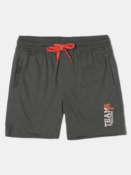 Jockey Juniors - AB12 Boys Super Combed Cotton Rich Graphic Printed Shorts - Deep Olive