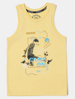 Jockey Juniors - AB14 Boys Super Combed Cotton Graphic Printed Tank Top - Malibu Blue