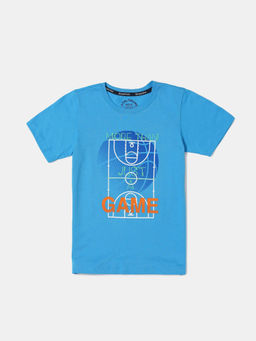 Jockey Juniors - AB23 Boys Super Combed Cotton Graphic Printed T-Shirt - Malibu Blue