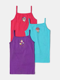 Jockey Juniors - FG03 Girls Super Combed Cotton Camisole - Assorted (Pack of 3)