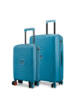 Nasher Miles - Goa Hard-Sided Polypropylene Luggage Teal Trolley Bags (Pack of 2)
