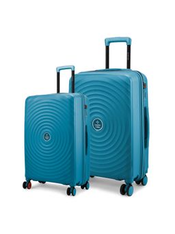 Nasher Miles - Goa Hard-Sided Polypropylene Luggage Teal Trolley Bags (Pack of 2)