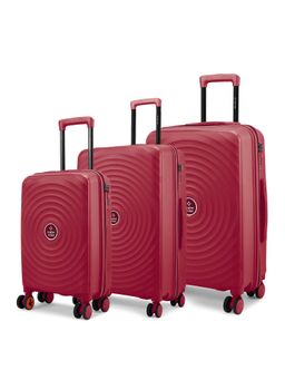 Nasher Miles - Goa Hard-Sided Polypropylene Luggage Maroon Trolley Bags (Pack of 3)