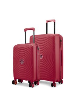 Nasher Miles - Goa Hard-Sided Polypropylene Luggage Maroon Trolley Bags (Pack of 2)