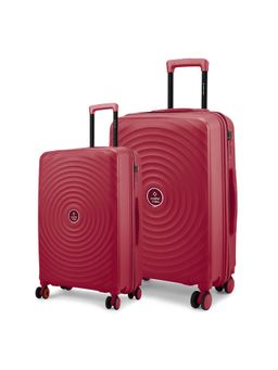 Nasher Miles - Goa Hard-Sided Polypropylene Luggage Maroon Trolley Bags (Pack of 2)