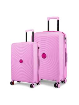 Nasher Miles - Goa Hard-Sided Polypropylene Luggage Pink Trolley Bag (Pack of 2)