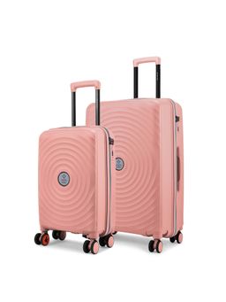 Nasher Miles - Goa Hard-Sided Polypropylene Luggage Peach Trolley Bags (Pack of 2)