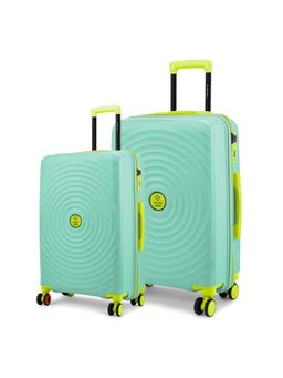 Nasher Miles - Goa Hard-Sided Polypropylene Luggage Cyan Green Trolley Bags (Pack of 2)