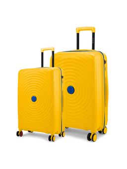 Nasher Miles - Goa Hard-Sided Polypropylene Luggage Yellow Blue Trolley Bags (Pack of 2)