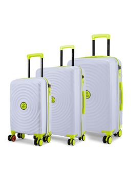 Nasher Miles - Goa Hard-Side Lavender Fluorescent Green Trolley Bag (Pack of 3)