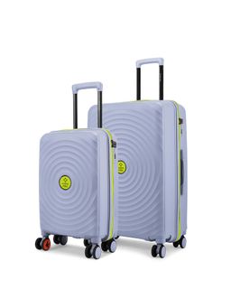 Nasher Miles - Goa Hard-Sided Polypropylene Grey Fluorescent Green Trolley Bags (Pack of 2)