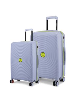 Nasher Miles - Goa Hard-Sided Polypropylene Grey Fluorescent Green Trolley Bag (Pack of 2)