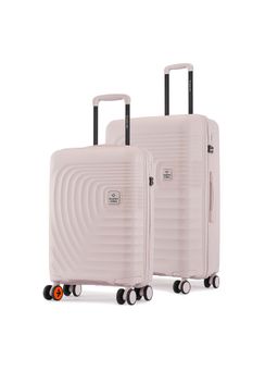Nasher Miles - Boston Grey Hard-Sided Polypropylene Trolley Bag (Pack of 2)