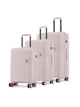 Nasher Miles - Boston Grey Hard-Sided Polypropylene Trolley Bag (Pack of 3)