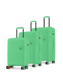 Nasher Miles - Boston Green Hard-Sided Polypropylene Trolley Bag (Pack of 3)