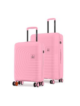 Nasher Miles - Boston Pink Hard-Sided Polypropylene Trolley Bag (Pack of 2)