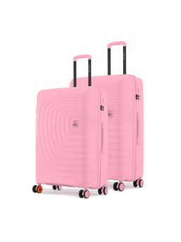 Nasher Miles - Boston Pink Hard-Sided Polypropylene Trolley Bag (Pack of 2)