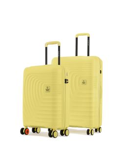 Nasher Miles - Boston Yellow Hard-Sided Polypropylene Trolley Bag (Pack of 2)