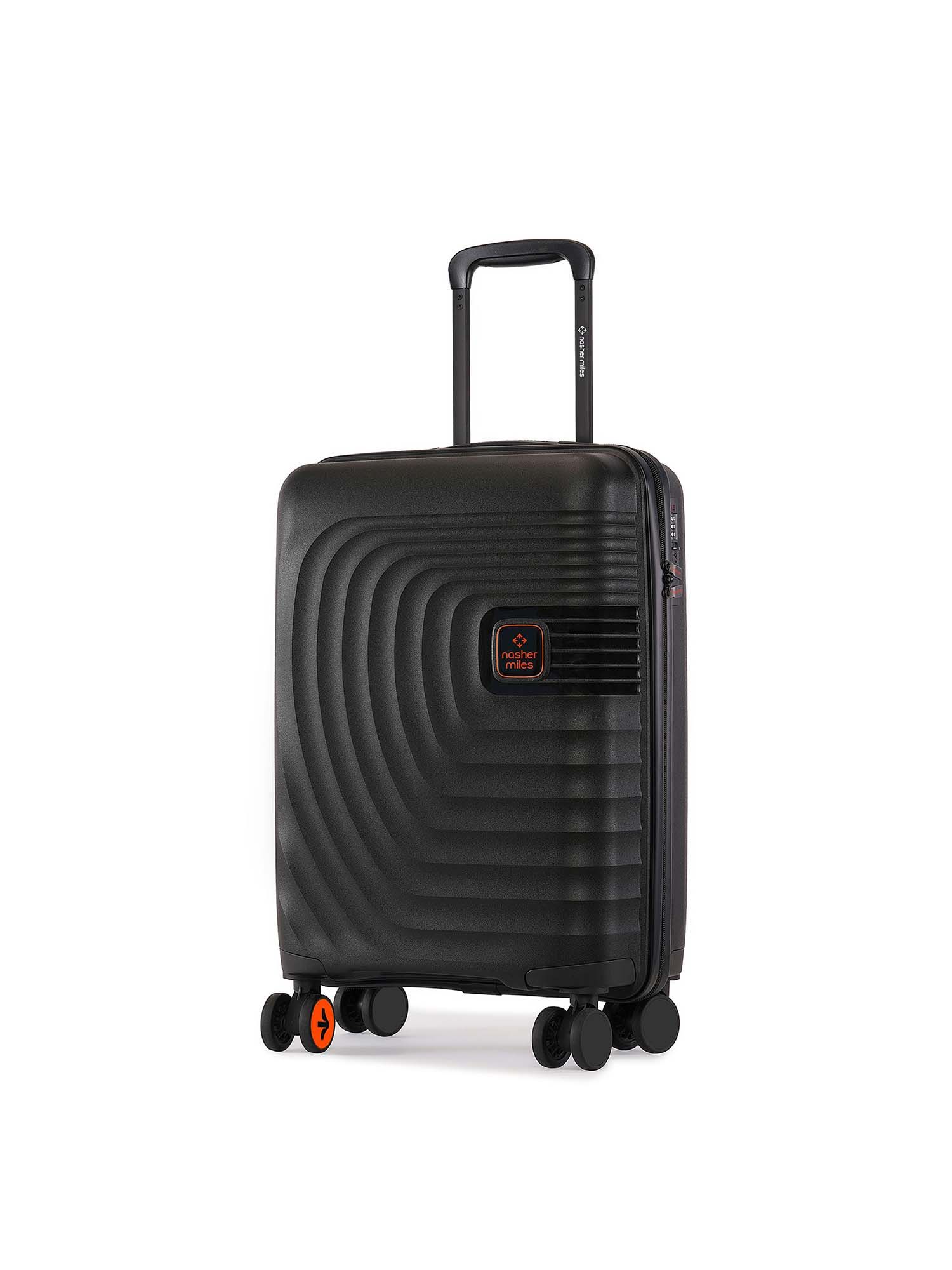 Buy Nasher Miles Boston Black Hard-Sided Polypropylene Trolley Bag