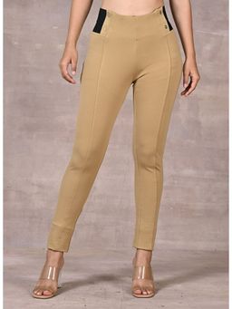 Lakshita - Light Beige Skinny Fit Jeggings
