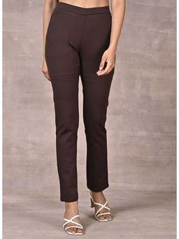Lakshita - Brown Plain Jegging
