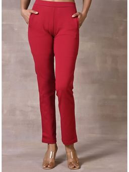Lakshita - Red Skinny Fit Pants
