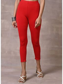 Lakshita - Red Ankle Length Leggings