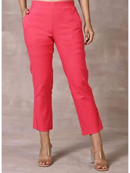 Lakshita - Fuchsia Plain Regular Capri